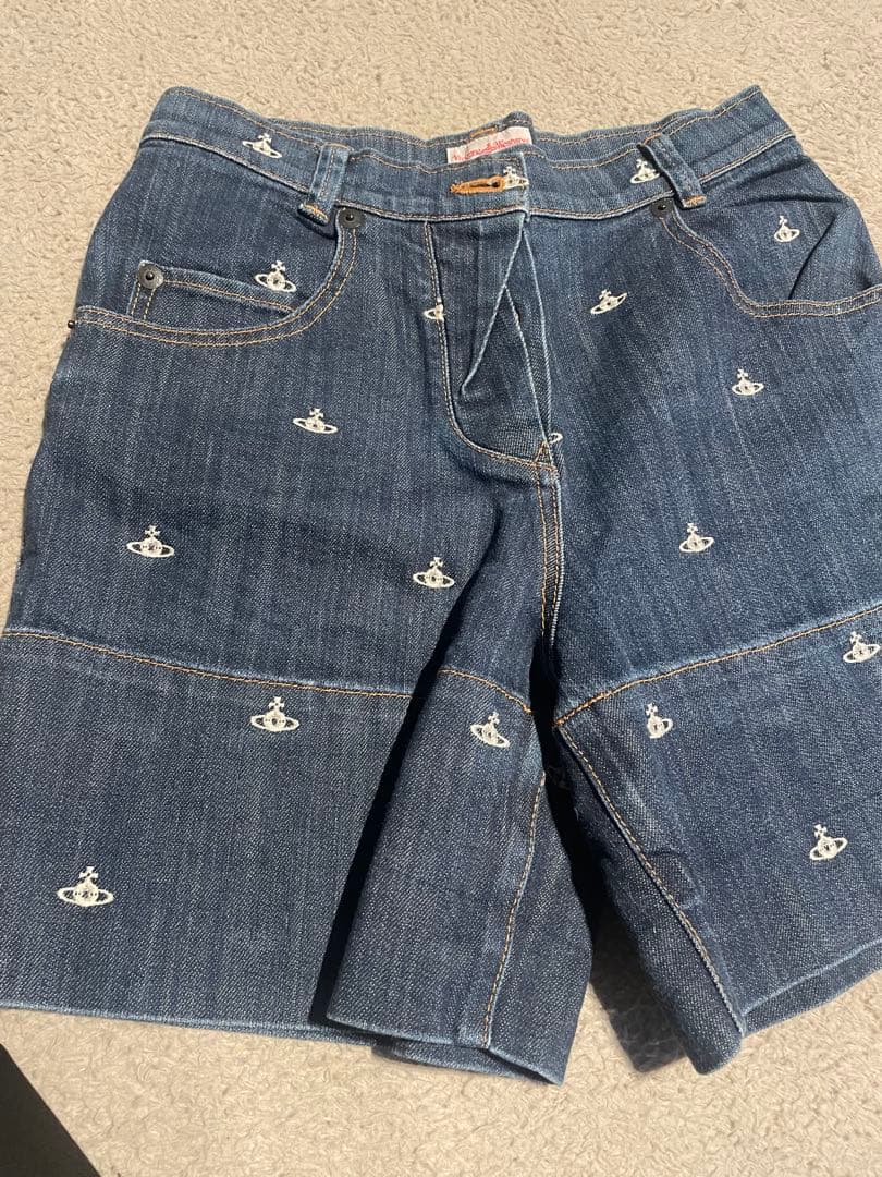 Vivienne Westwood 刺繍デニムショートパンツ