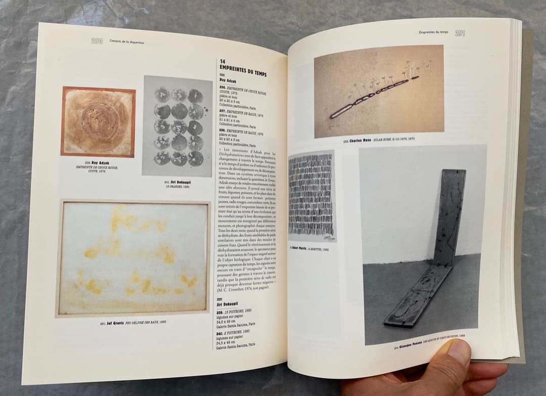 ディディ＝ユーベルマン『痕跡展（L'empreinte）』カタログ、1997年。