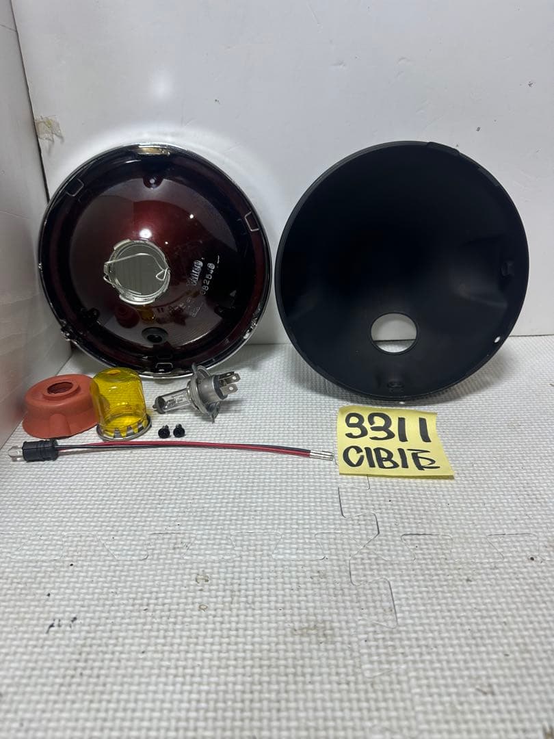 希少当時物シビエスーパーオスカー180πシビエ凹みレンズ付きヘッドライトASSY