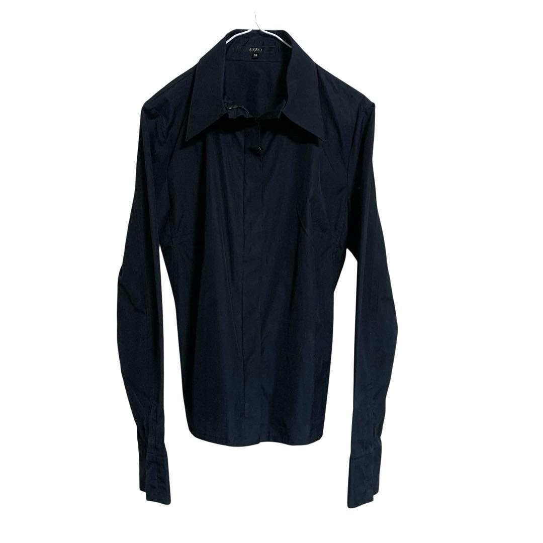 GUCCI グッチ　レディース　シャツ　黒　ブラック　サイズM 38