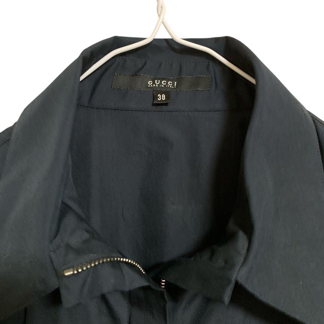 GUCCI グッチ　レディース　シャツ　黒　ブラック　サイズM 38