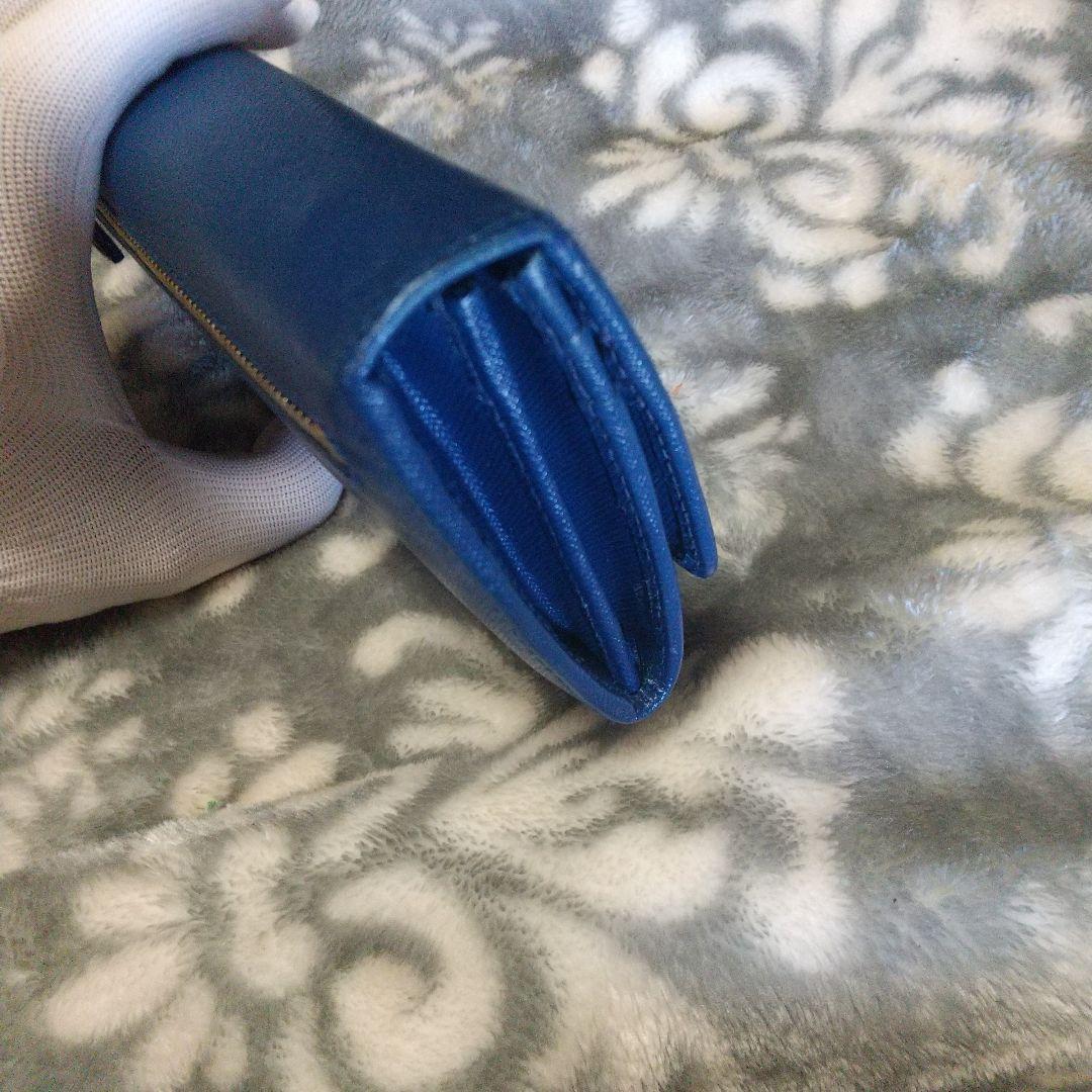 PRADA サフィアーノレザー 長財布 ブルー系