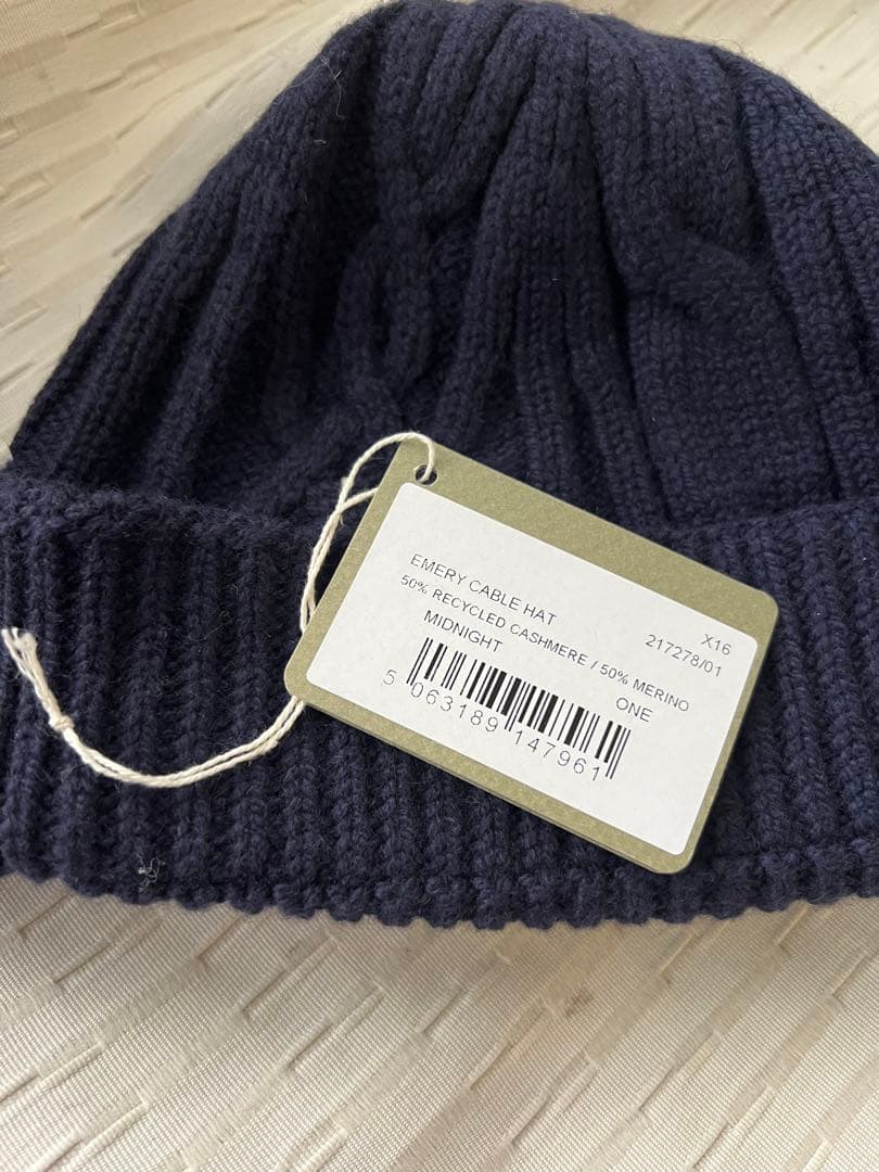 JOHN SMEDLEY ジョンスメドレー ニット帽 ビーニー ネイビーウール