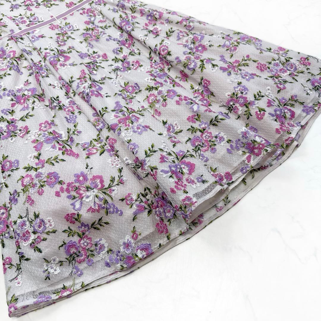 TOCCA トッカ CINI ドレス 花柄 刺繍 ワンピース フレア 0 ピンク