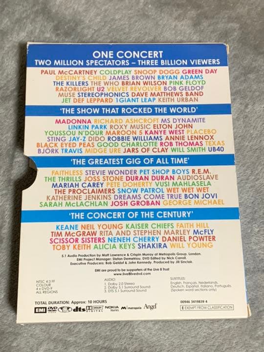 LIVE 8 DVD 4枚組 LIVE AID