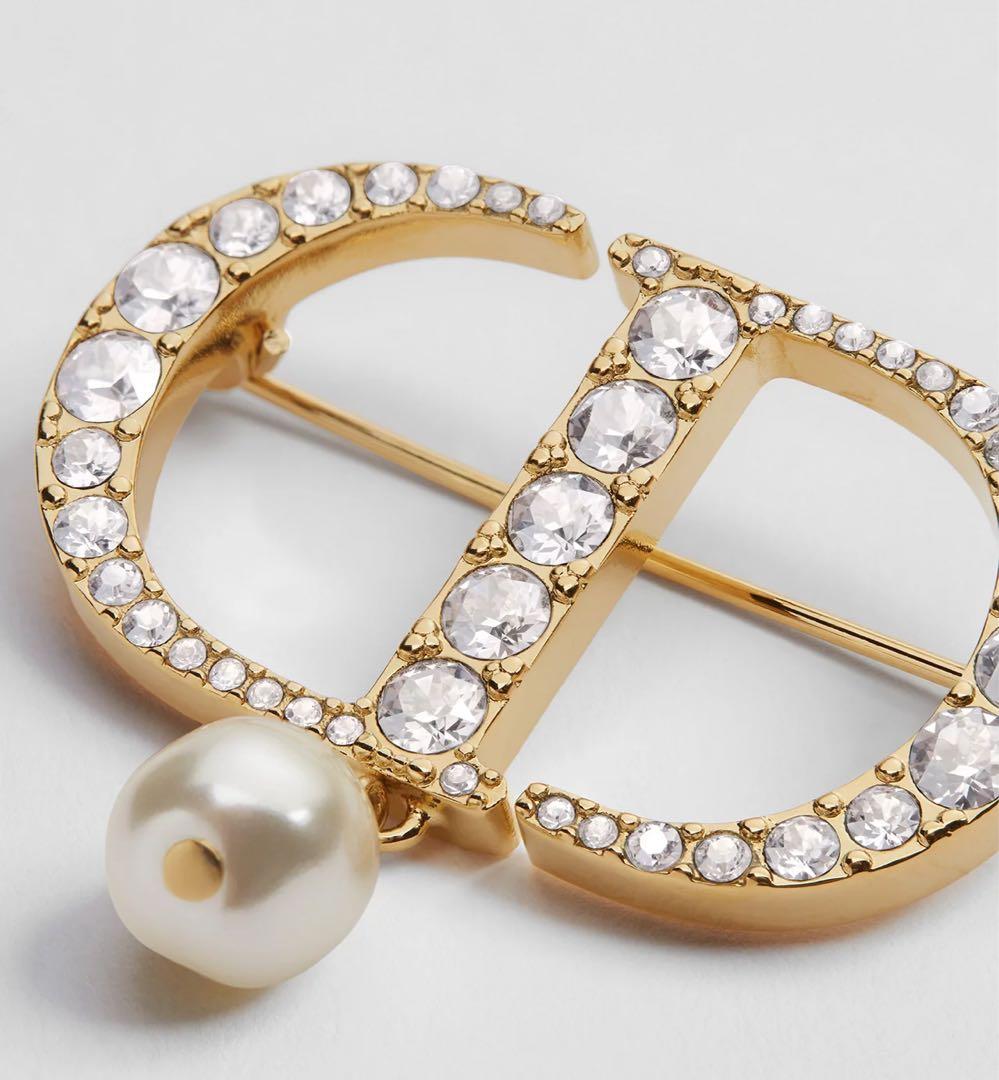 Dior クリスタル装飾ブローチ