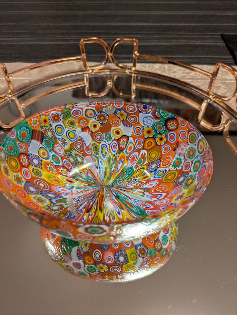 ベネチアンガラス　ミルフィオリ　ボウル