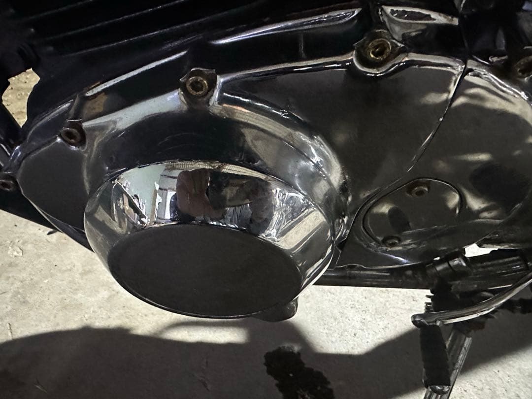 GSX400E ダイナモ スプロケ カバー メッキ