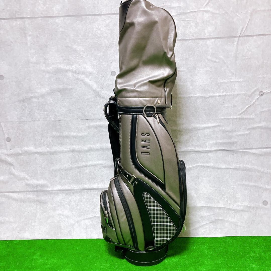 DAKS ゴルフ キャディバッグ チェック柄 9型 46インチ対応 美品