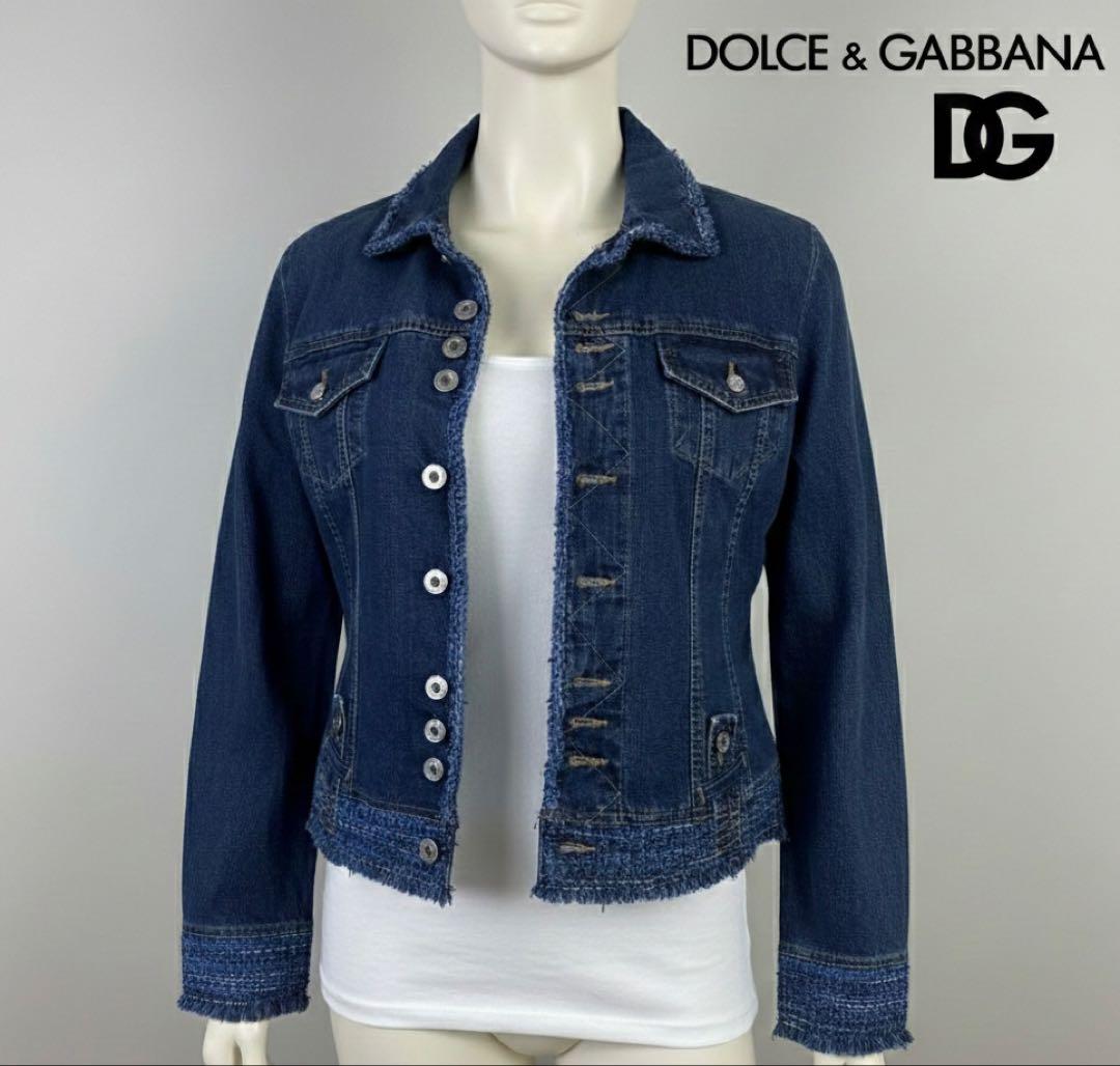 DOLCE & GABBANA ダークブルー デニムジャケット