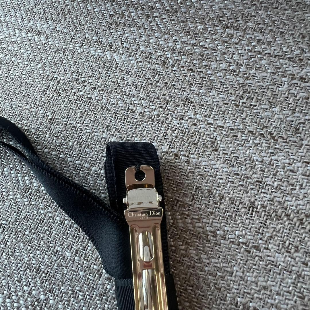 Dior Twist リボンバレッタ　黒