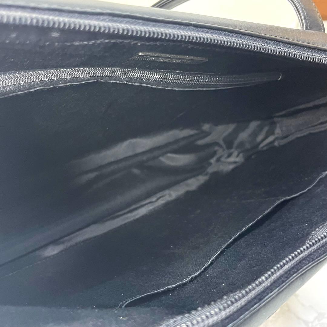 Y2K バーバリー ビジネスバッグ 牛革 黒 ノバチェック トートバッグ