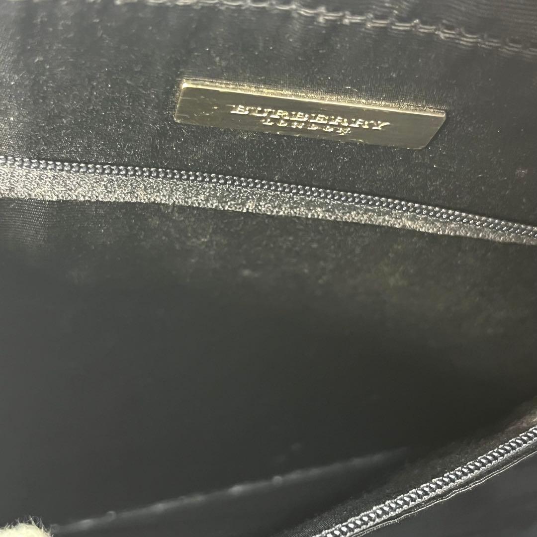 Y2K バーバリー ビジネスバッグ 牛革 黒 ノバチェック トートバッグ