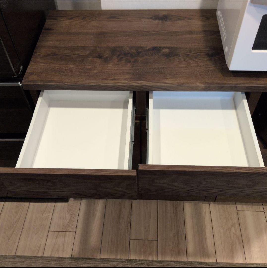 キッチンカウンター 食器棚 120cm 木製