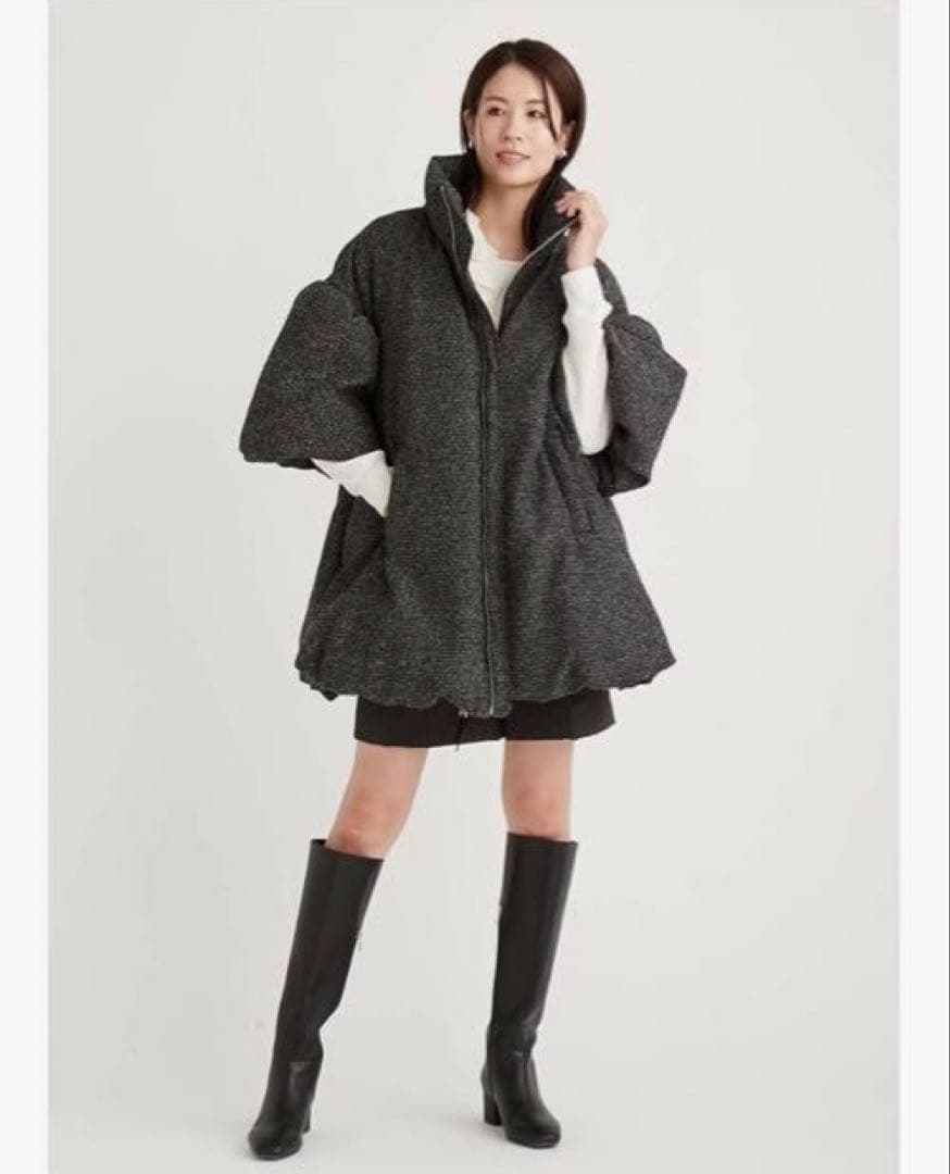 【未使用】CELFORD ツイードパテッドブルゾン