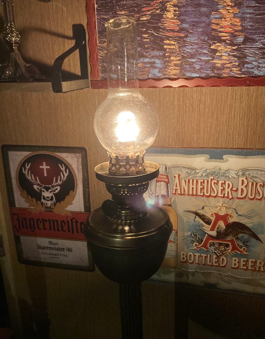 大型 ヴィンテージ オイルランプ アンティーク 西洋 洋風 置物 レトロ ライト