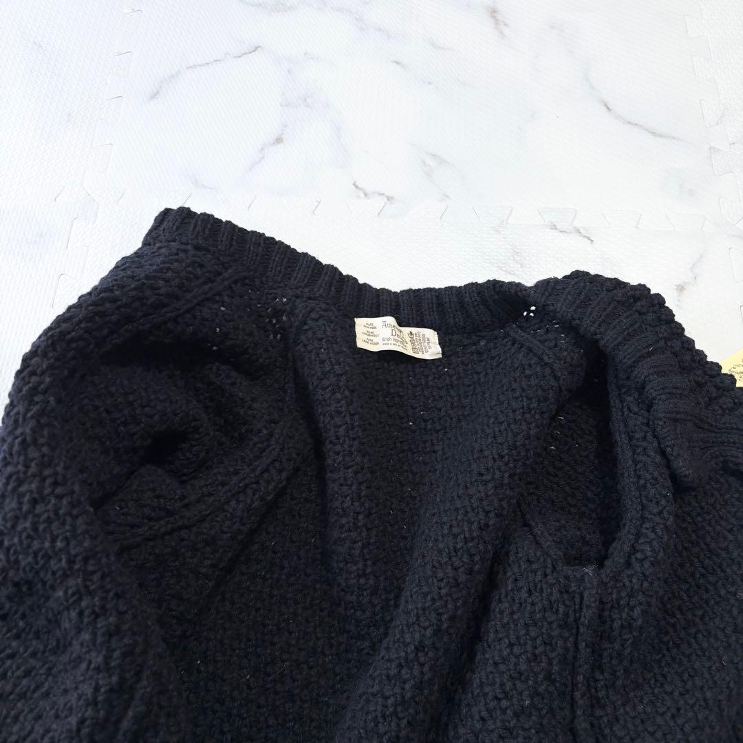✨未使用タグ付き✨アテナデザイン アランニット カーディガン紺42