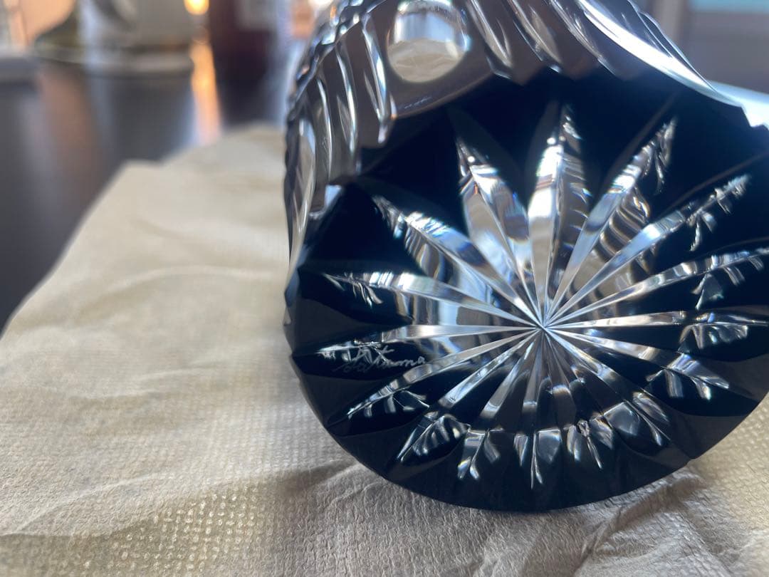 ⭐︎最終値下げ⭐︎薩摩黒切子⭐︎オールド