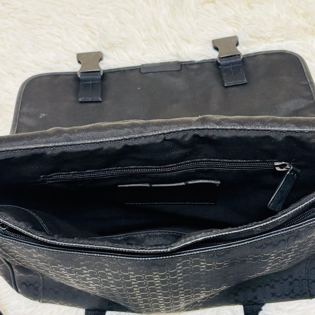 COACH コーチ ヘリテージ シグネチャー メッセンジャーバッグ ブラック