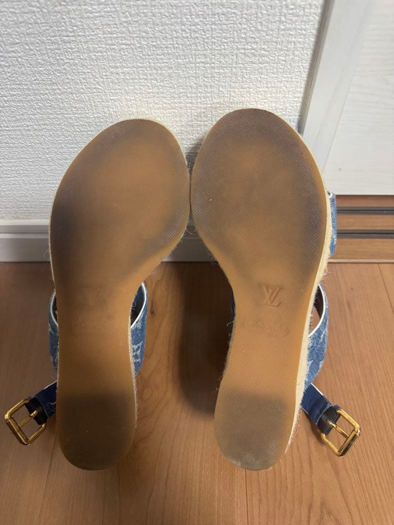 A*I様 Louis Vuitton デニムブルー ウェッジサンダル