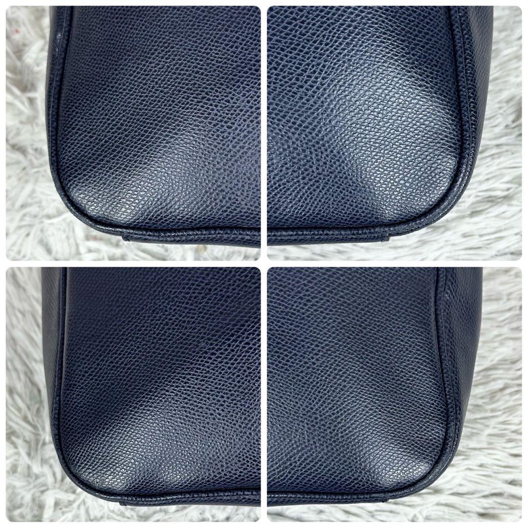 極美品 COACH レザー 2way ビジネスバッグ ダブルファスナー 斜め掛け