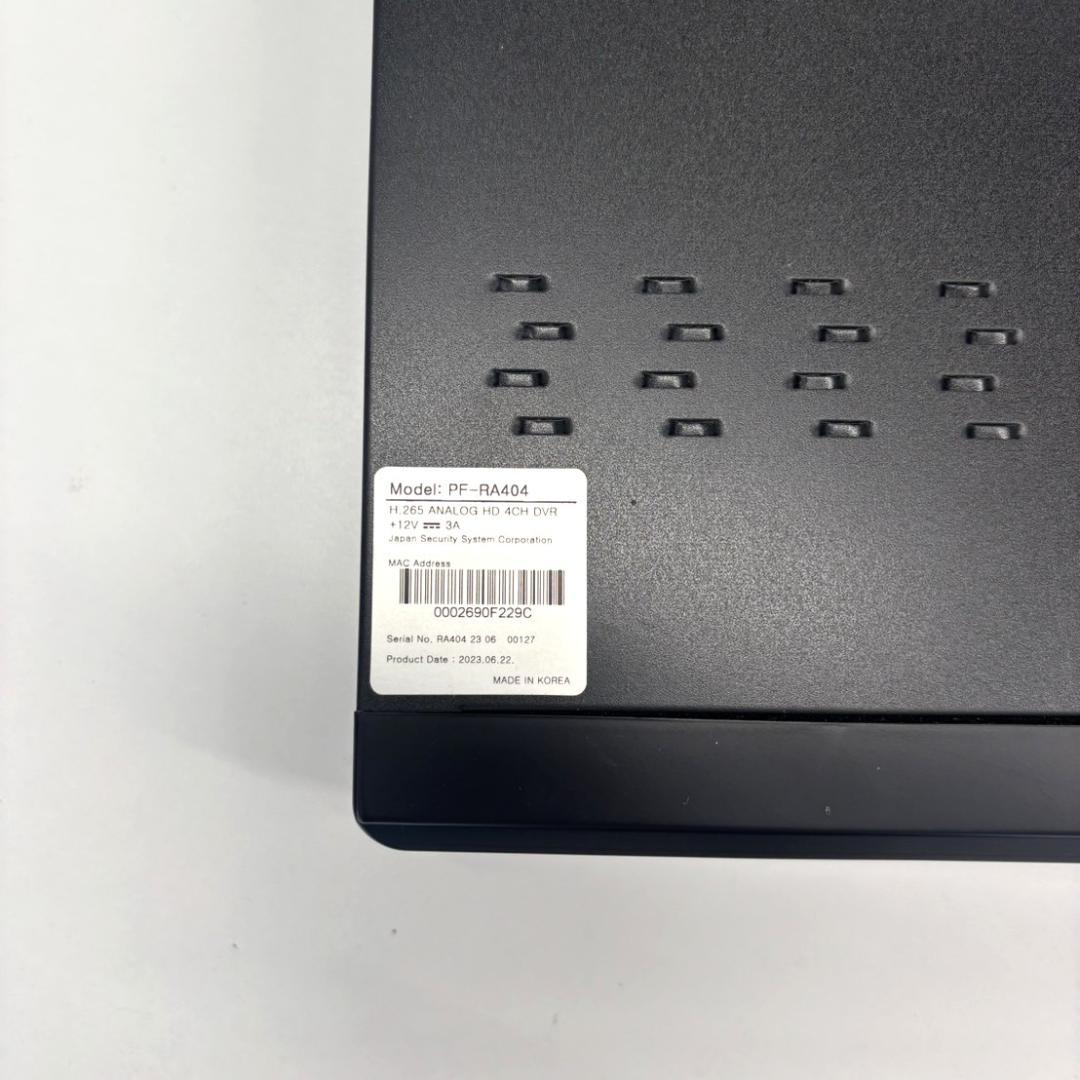 日本防犯システム デジタルレコーダ PF-RA404 防犯カメラレコーダー