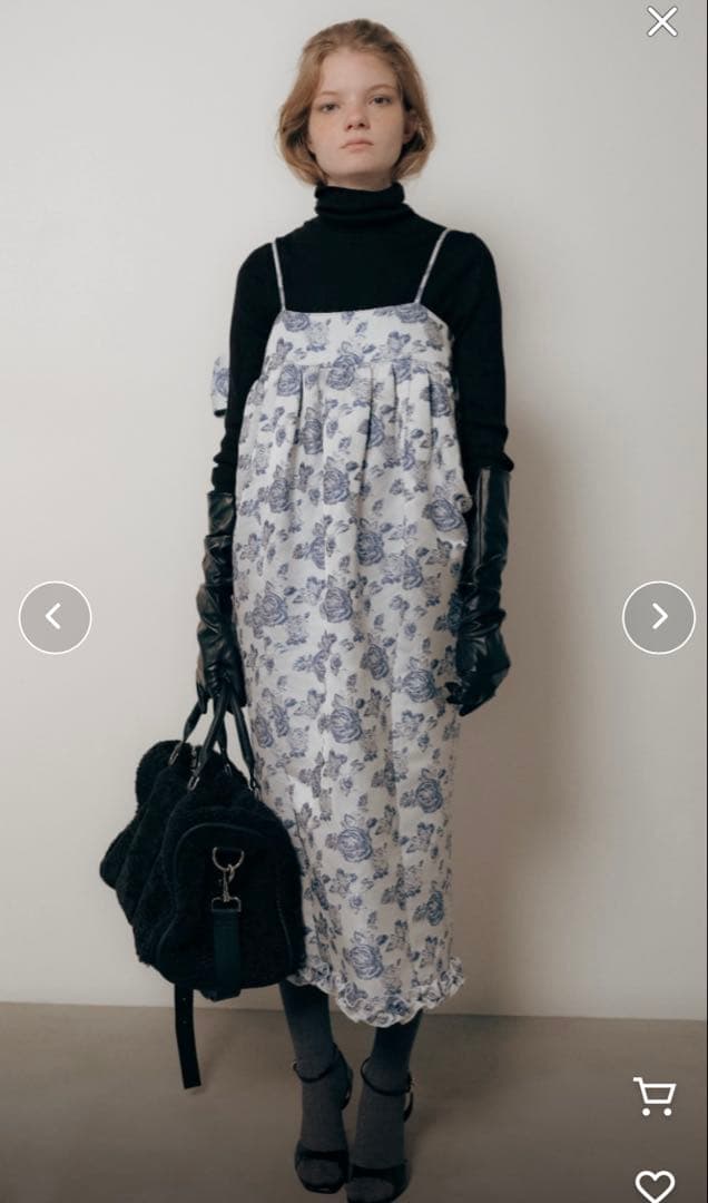 ワンピース Carmelo Kimono Rose Jacquard Dress