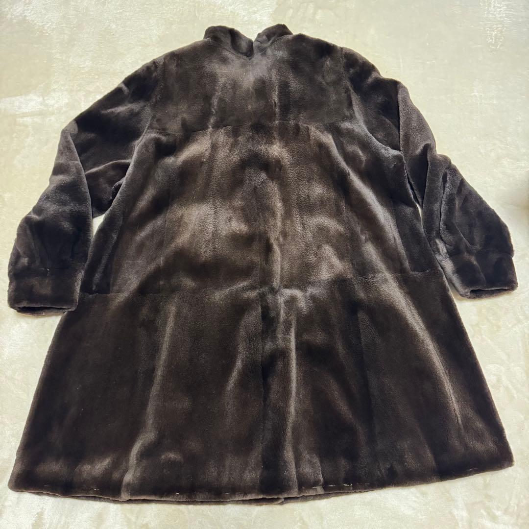 d*9様 【Nakamura Fur】ミンク毛皮ロングコート 茶