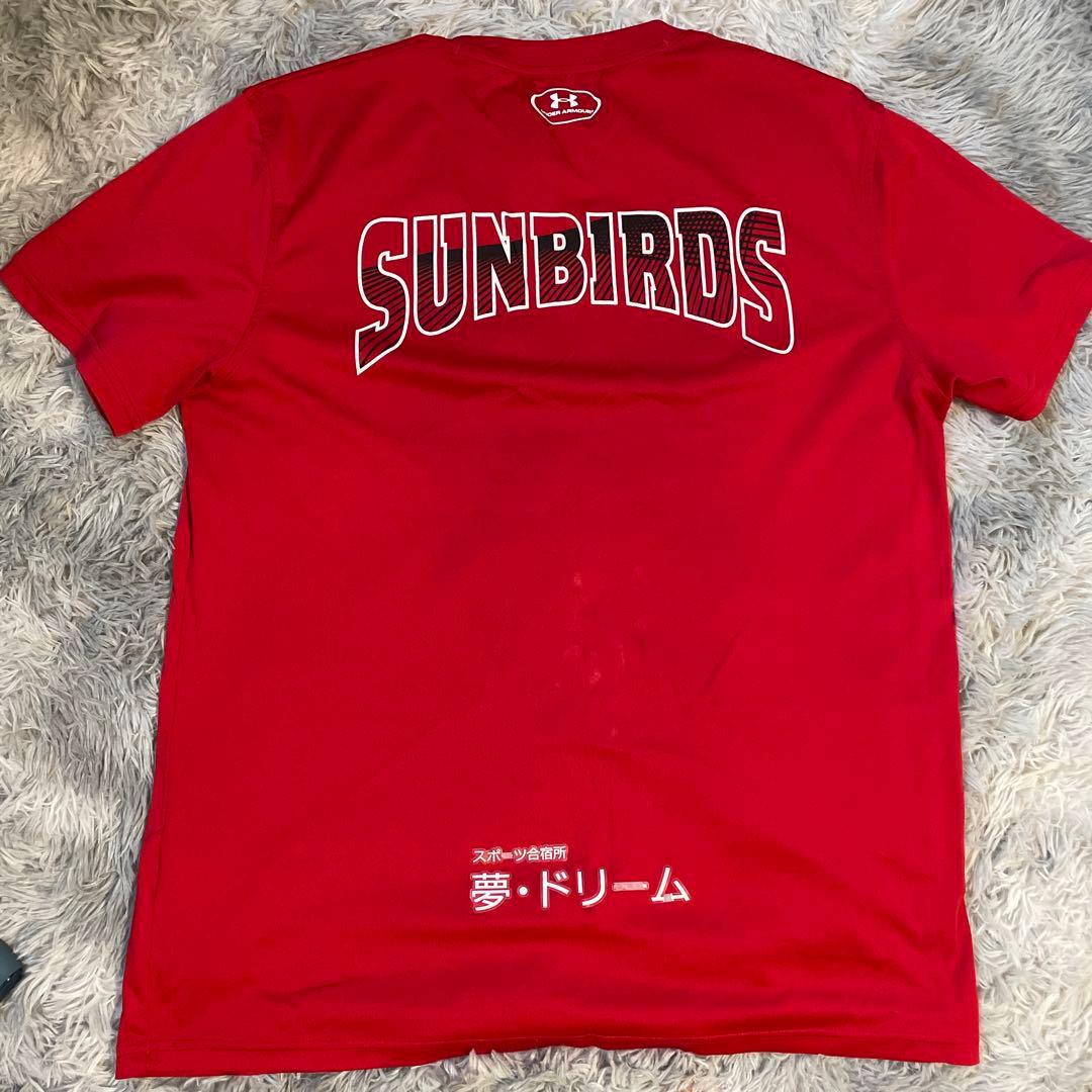 Under Armour 赤色 シャツ SUNTORY SUNBIRDS