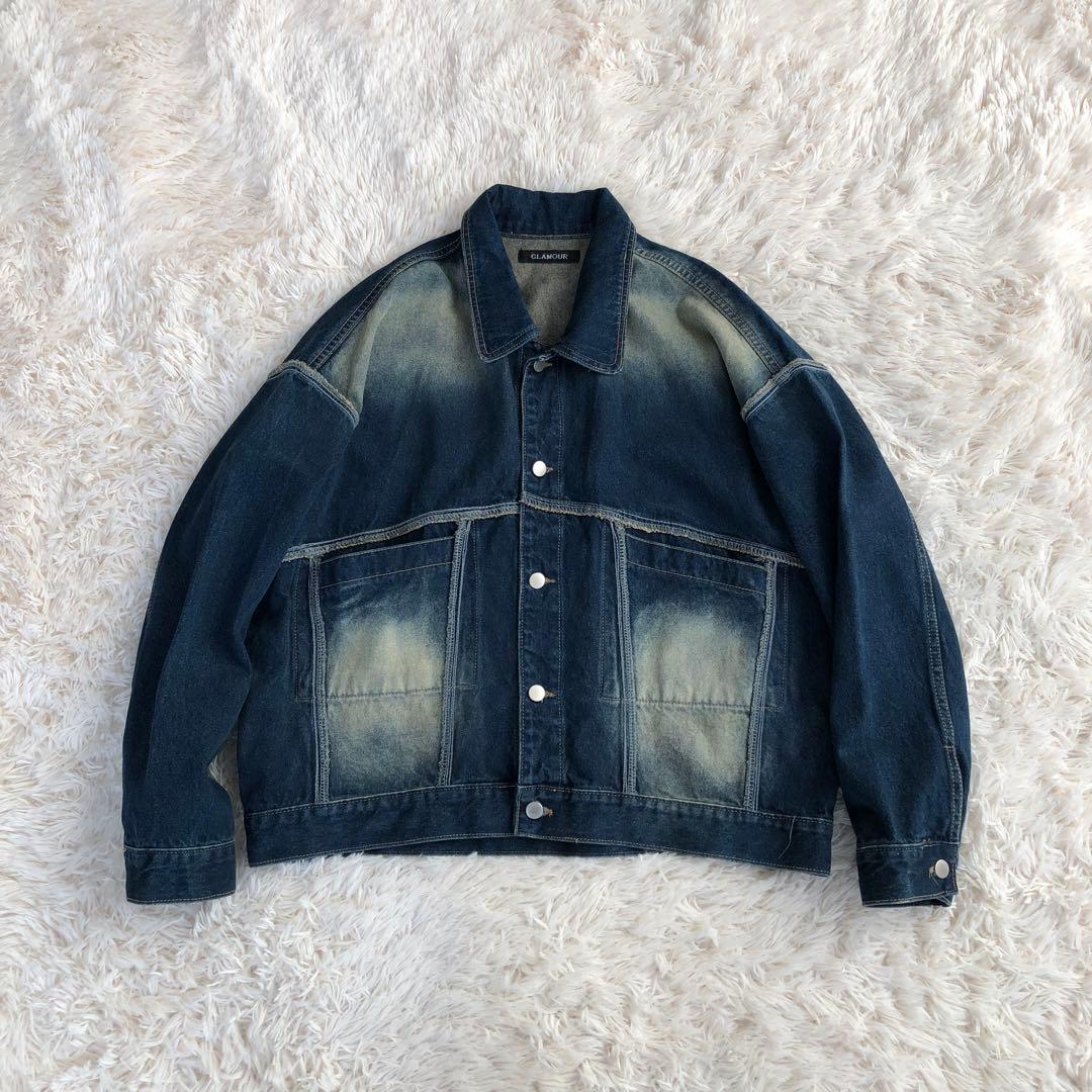 GLAMOUR　グラマー　オーバーサイズ　デニムジャケット　グラデーション