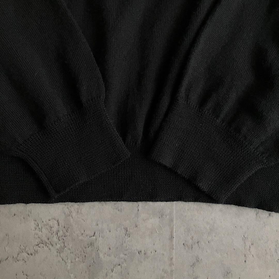 Eddie Bauer A.K.A ウール ニットポロ 香港製 ブラック