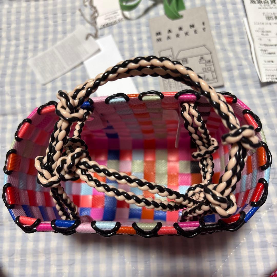 MARNI MARKET かごバッグ マルチカラー　　ミニミニバッグ