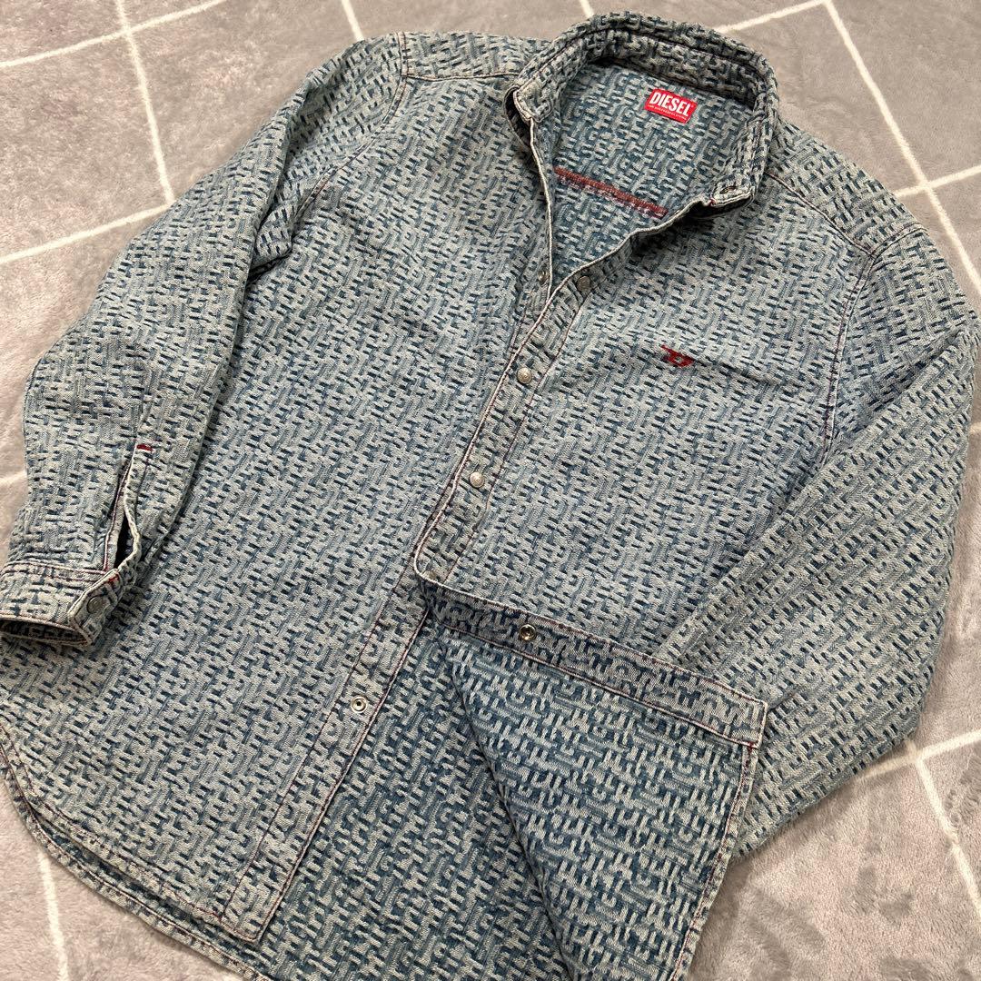 【☆極美品XXL☆】DIESEL Gジャン デニムジャケット XXL相当 総柄