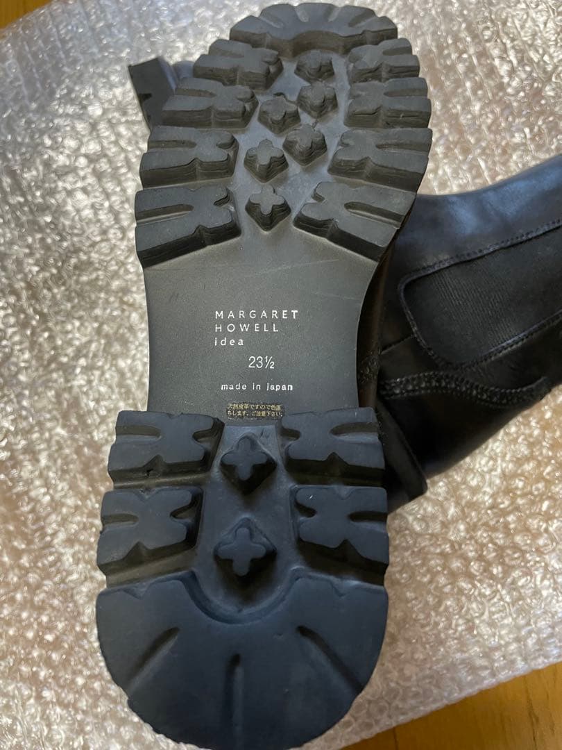 MARGARET HOWELL ideaブラック サイドゴアブーツ