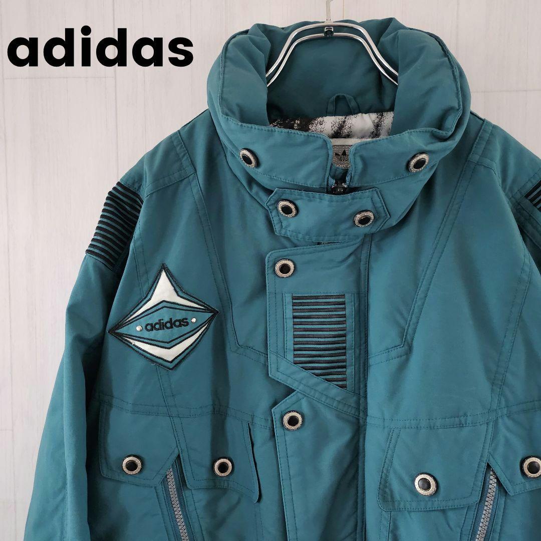 【超希少】アディダス スキーウェア ジャケット ヴィンテージ グリーン L