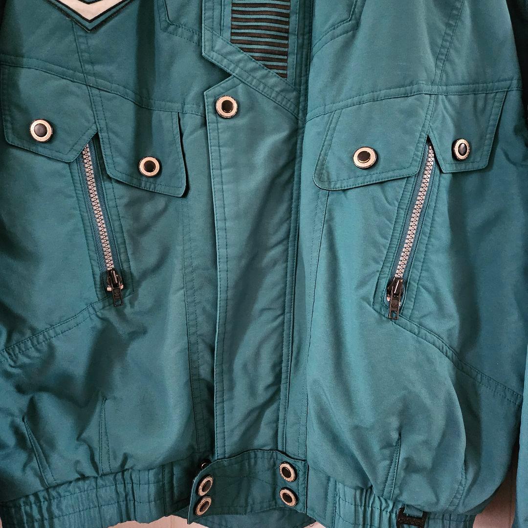 【超希少】アディダス スキーウェア ジャケット ヴィンテージ グリーン L