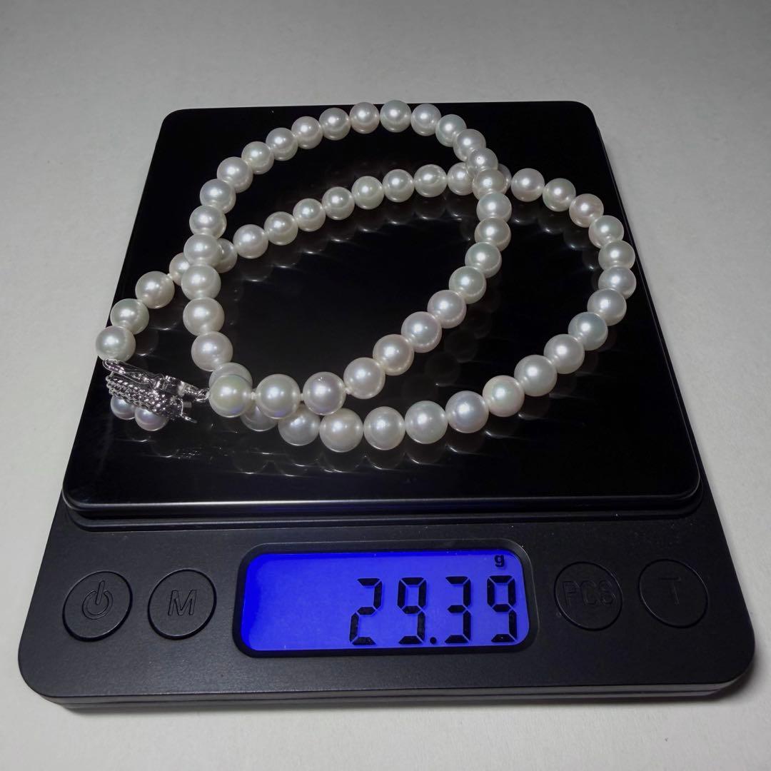 美品★TASAKI 田崎真珠★パールネックレス あこや　刻印 6.5〜7.0