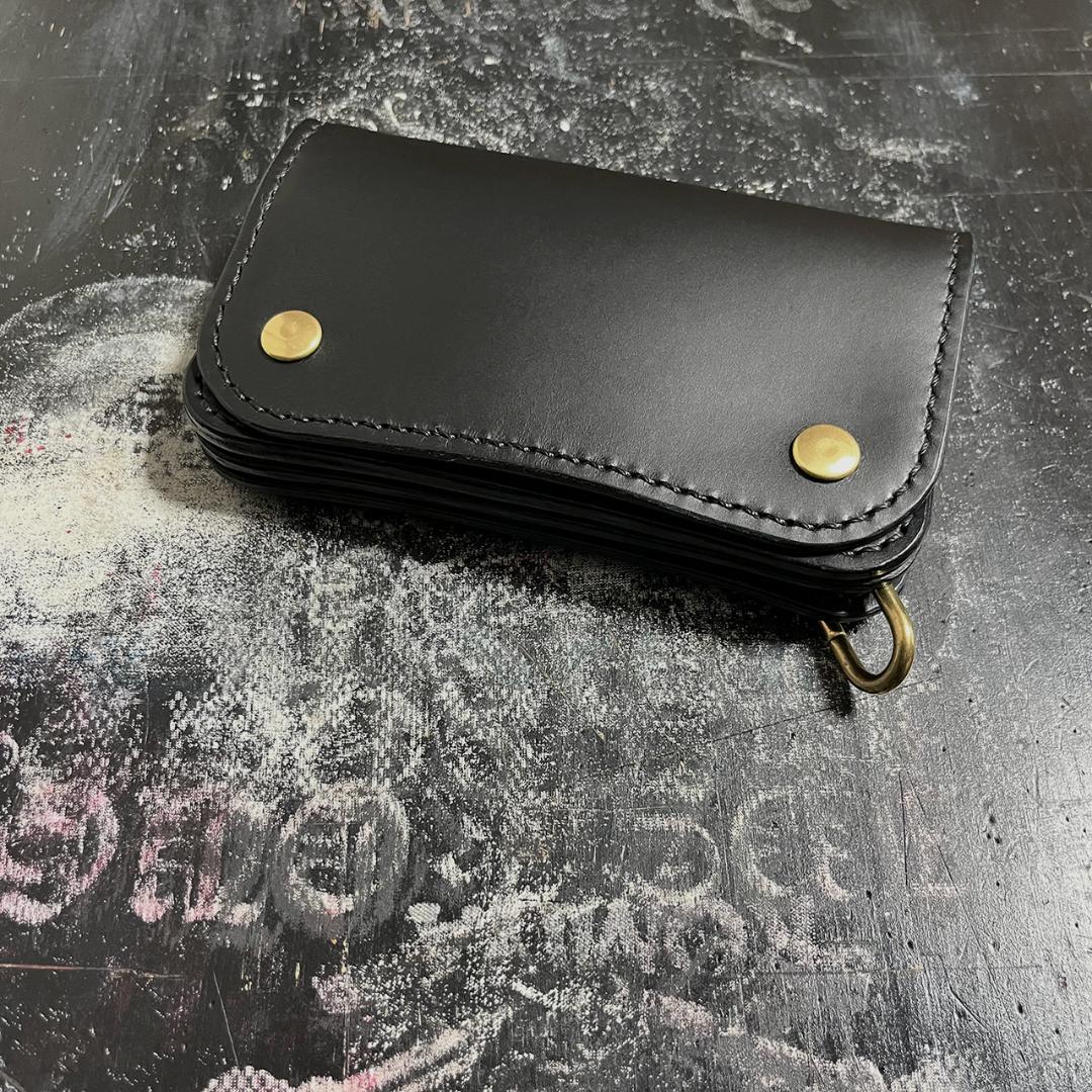 トラッカーウォレット イタリアレザー 3層 長財布 折り財布 #338ミドル