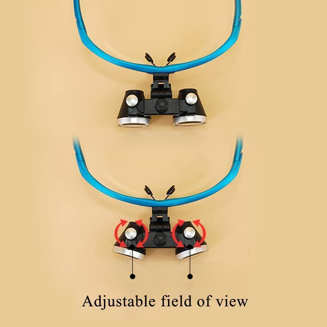 新品　デンタル ルーペ 2.5倍 黒ライト付 歯科 拡大鏡 角度調整可能 DIY