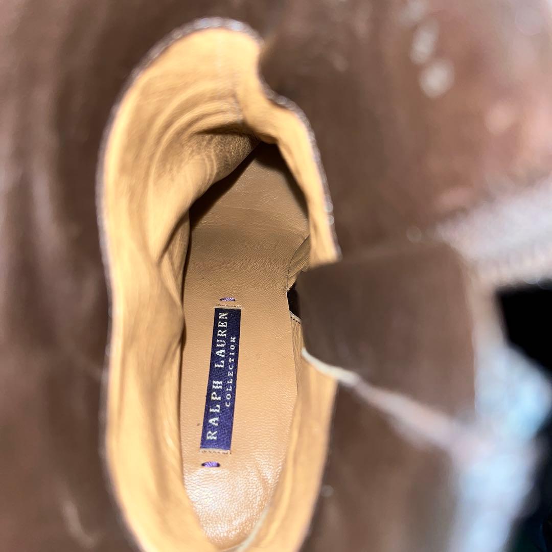 ラルフローレン　ダークブラウン レザー ブーツ