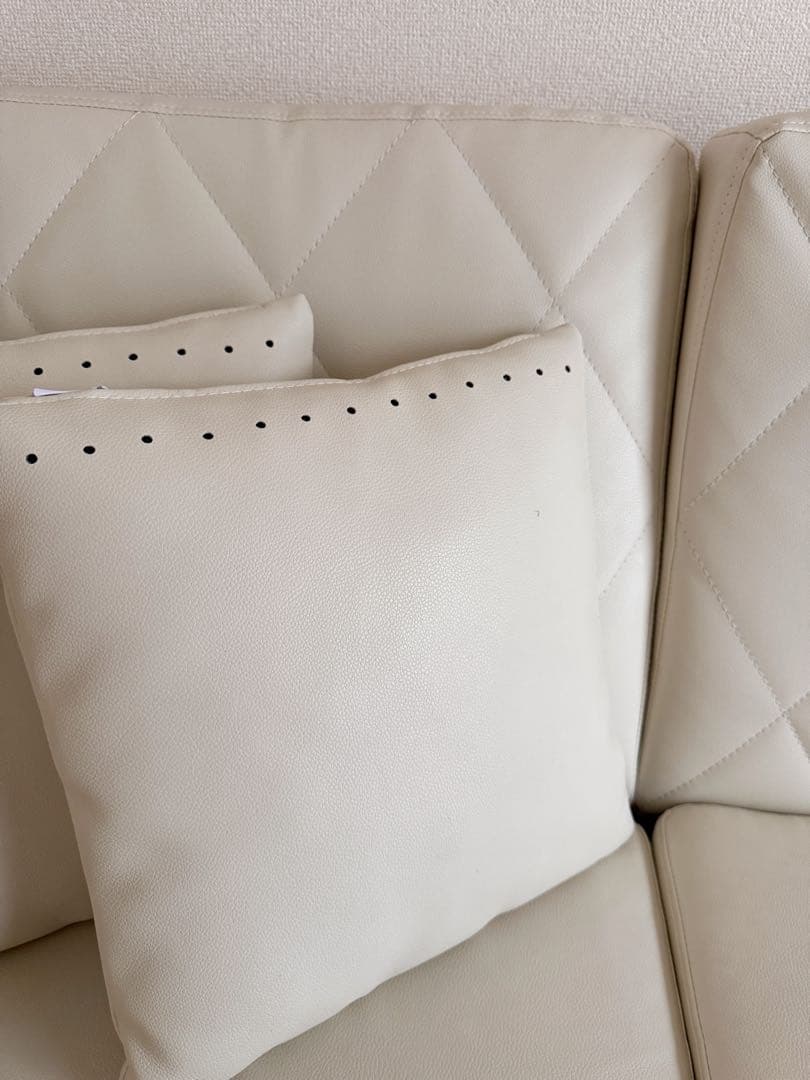 【直接引取り限定】LOWYA ロウヤ 3人掛け PVCカウチソファ