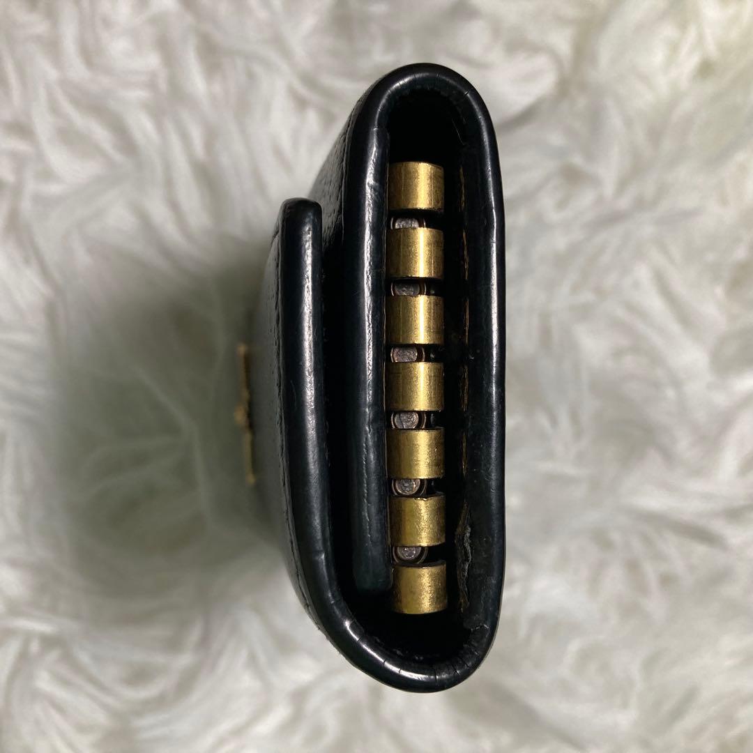 GUCCI グッチ アニマリエ BEE 6連 レザー キーケース ブラック