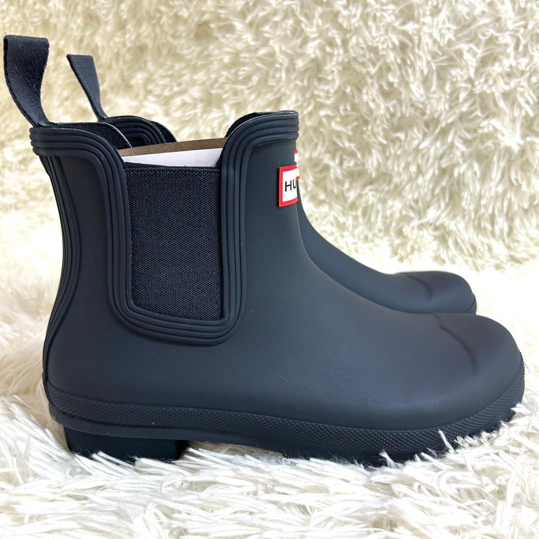 【未使用】HUNTER ハンター サイドゴア チェルシー レインブーツ ネイビー