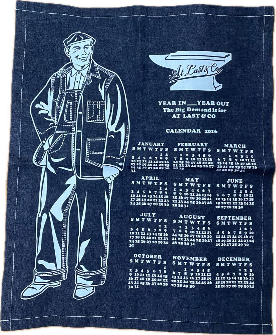 レア Atlast&co TIMEWORN CLOTHING カレンダー 16