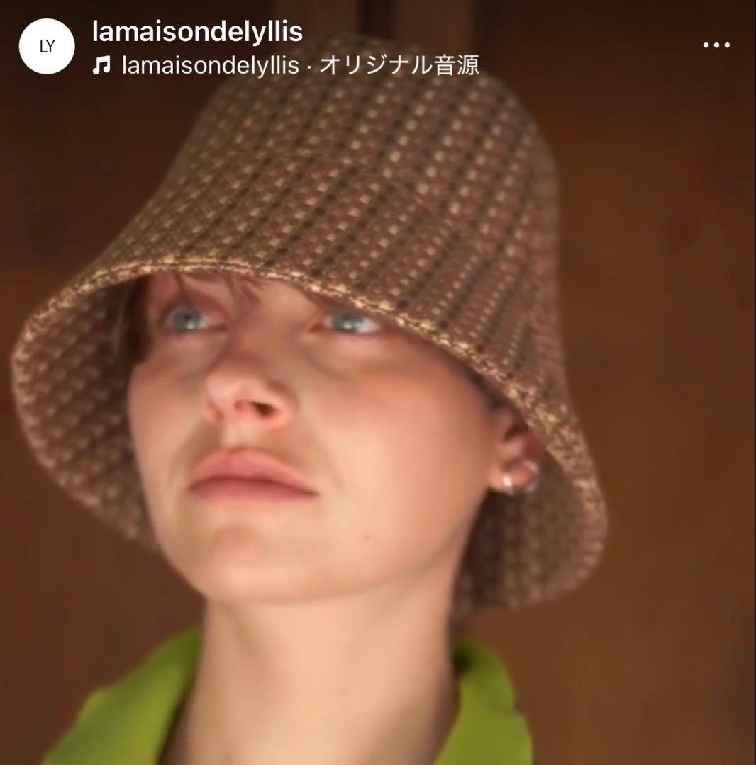 La Maison de l'Asie ブラウン ストローハット　天然ヒノキ