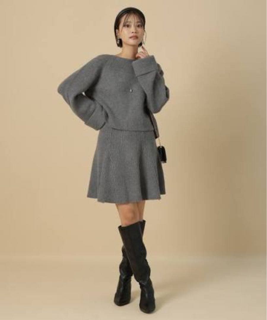 未使用♥︎アプワイザーリッシェ♥︎ バックリボンミニニットセットアップ