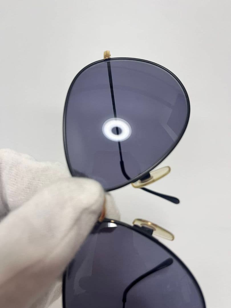 CHANEL ココマーク ブリッジサングラス 黒×金 d08