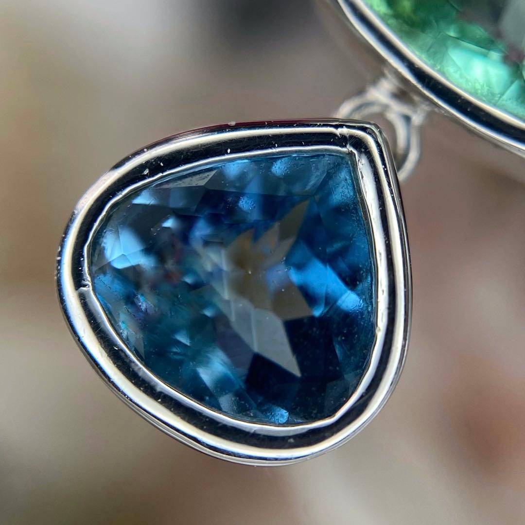 『専用です』天然パライバトルマリン サンタマリア 計1.01ct 中宝研ブラジル