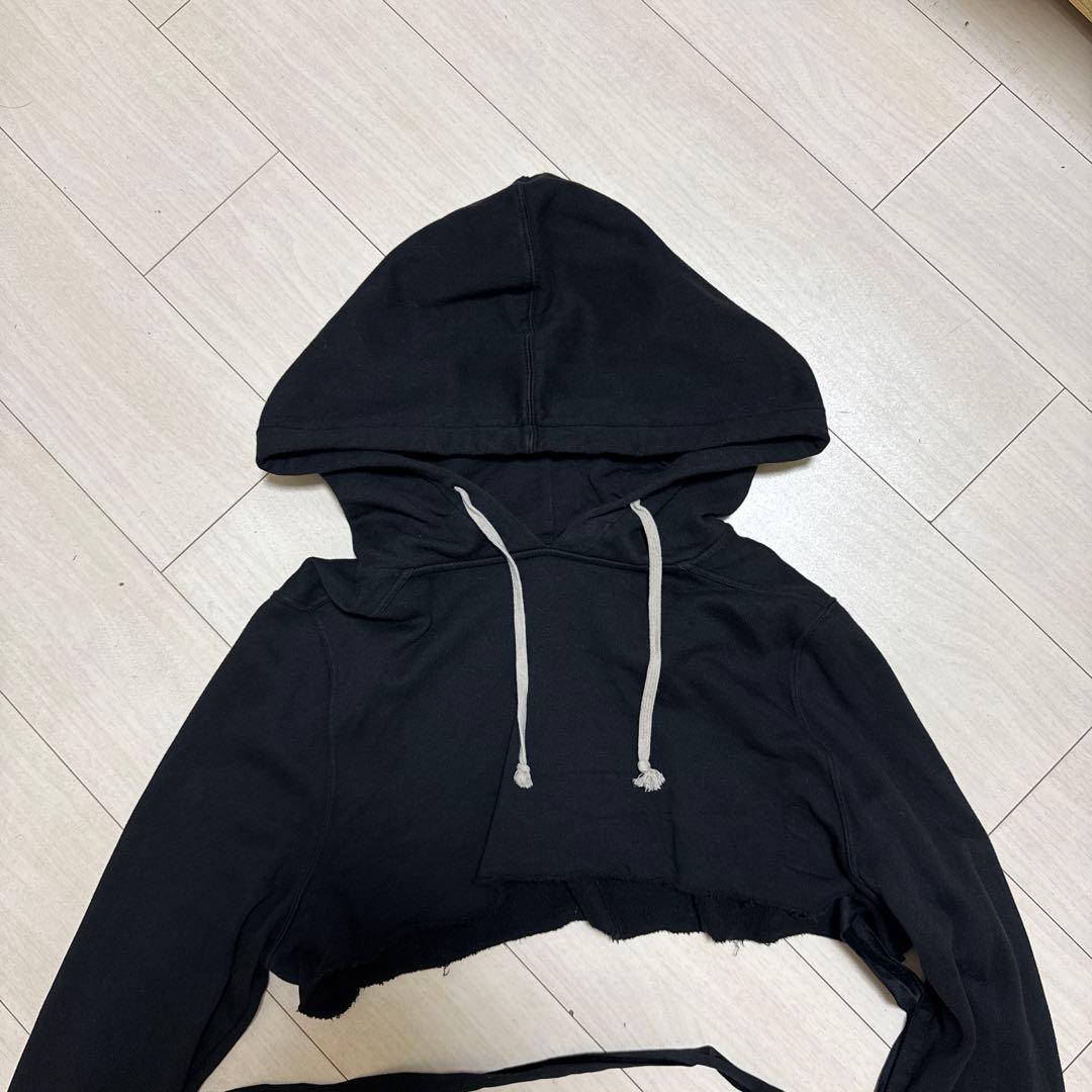 リックオウエンス クロップドパーカー