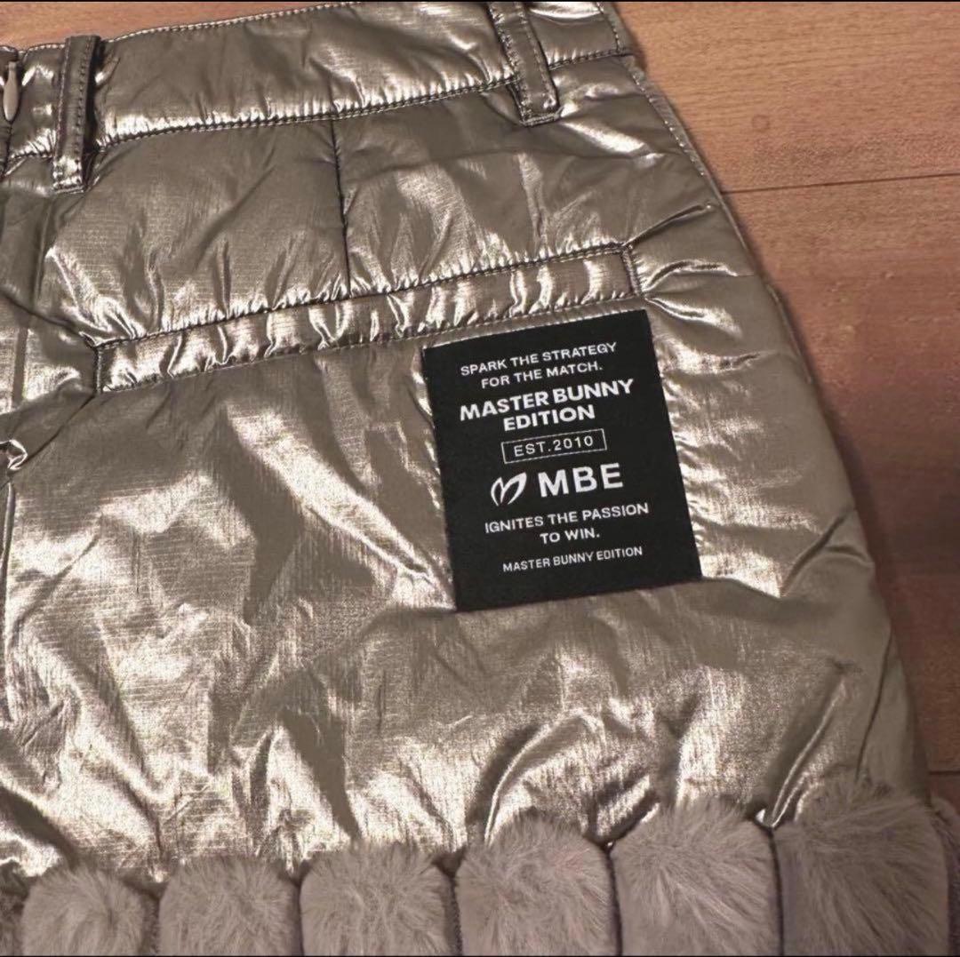 ファー付き　中綿スカート　保温　サイズ1 ベージュ　新品　秋冬　軽量